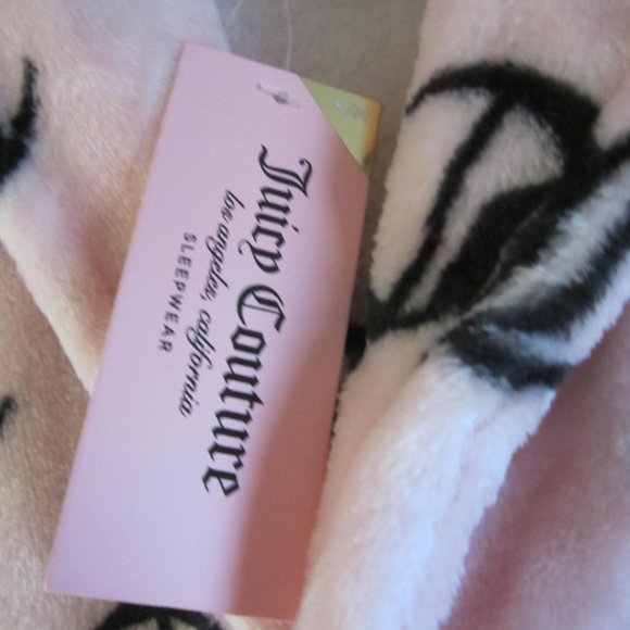 Juicy Couture JC Pink Hooded Bath Robe Sleepwear Women - Picture 3 of 3